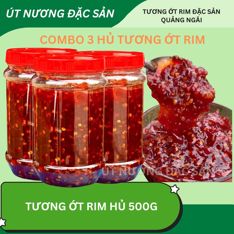  COMBO 3 HỦ TƯƠNG ỚT RIM ĐẶC SẢN QUẢNG NGÃI CAY CAY NGỌT NGỌT THƠM NGON TỰ NHIÊN 