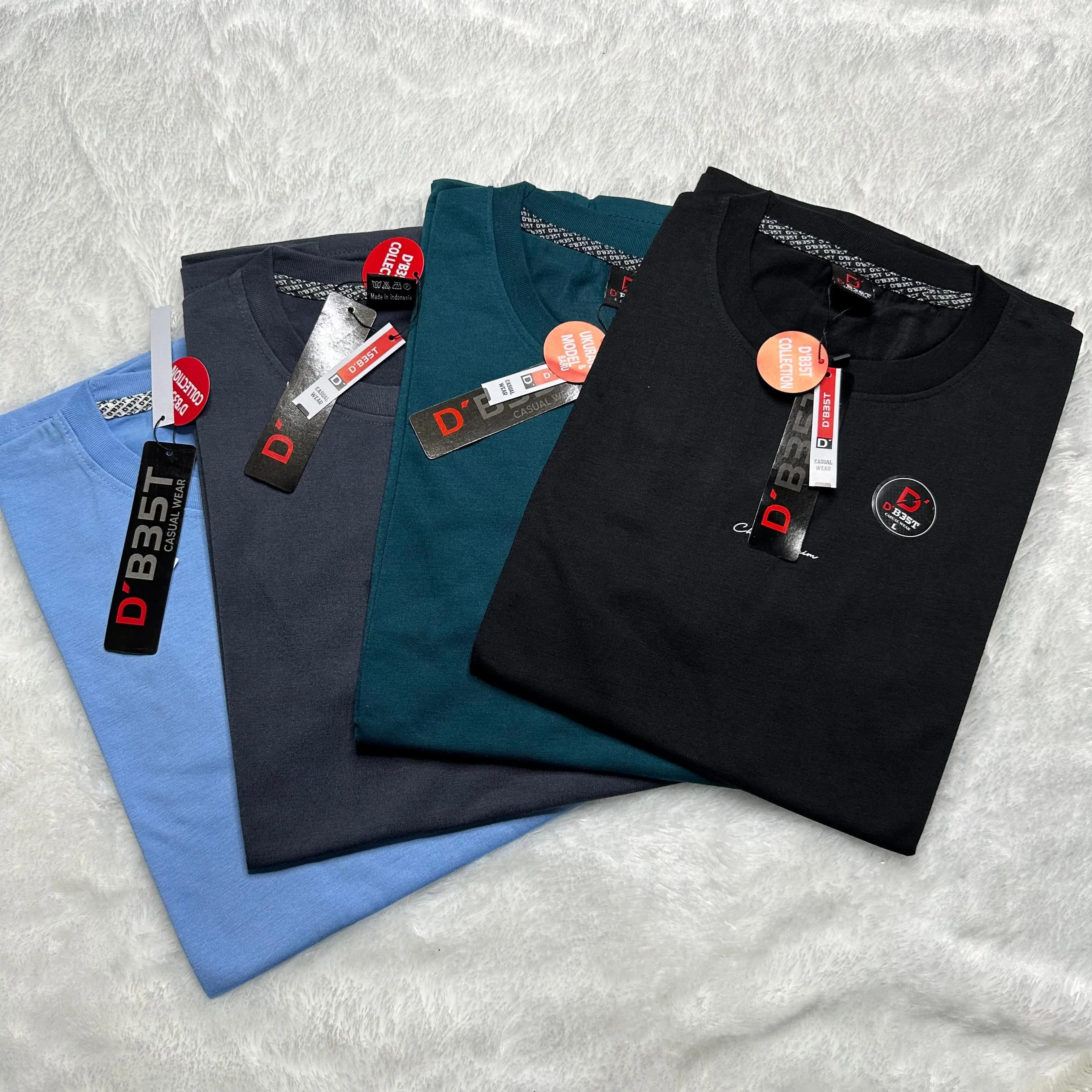 PAKET 4PCS KAOS DISTRO PRIA SEMI KATUN 24S MOTIF SIMPLE BAJU COWOK UKURAN JUMBO M-L-XL-XXL ORIGINAL