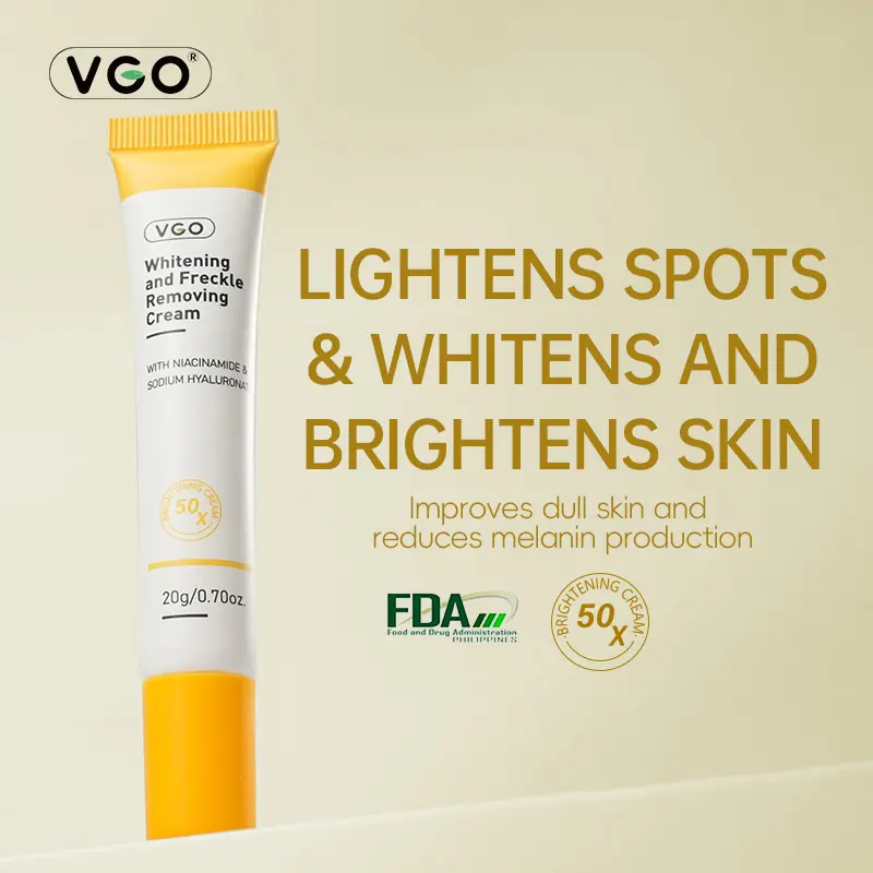 【Newly upgraded new and old packages mixed 】VGO Niacinamide Gently Lighten Dark spots Original Facial Whitening Cream for Melasma Dark Spot 20g/0.70oz Skincare Moisturizers