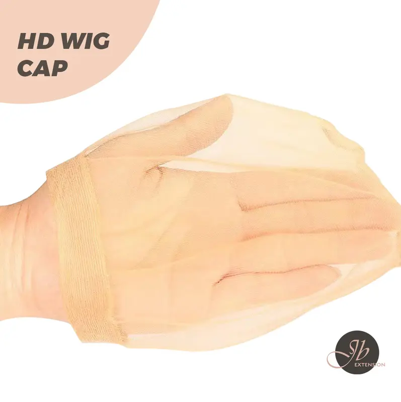 JBextension【UK】Real HD Wig Caps, 2 Pieces Ultra-thin Invisible and Breathable Stretchy Stocking Sheer Caps for Women Lace Front Wig HD Wig Cap 2 Pcs 1