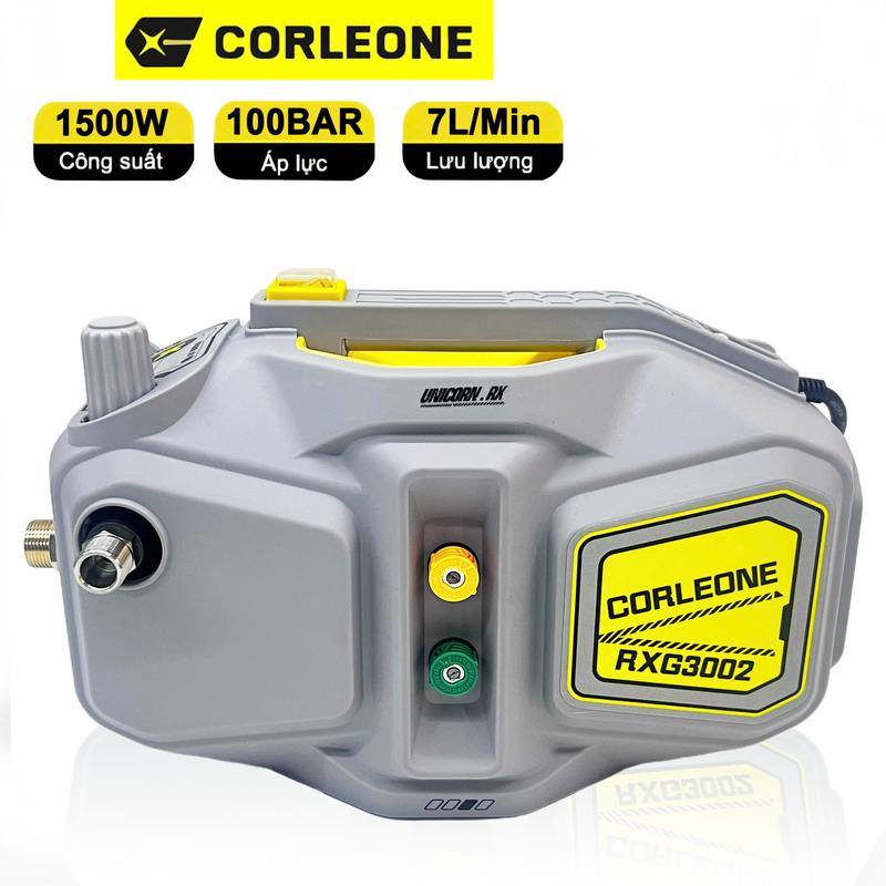 [Lõi đồng- 1500W-100BAR-trục tấm dĩa] Máy rửa xe gia đình cảm ứng từ áp lực cao Corleone G3002 điện 220V, dây 10M rửa sân vườn, rong rêu, chỉnh áp rửa máy lạnh, máy xịt rửa xe áp lực cao, dễ dàng sử dụng