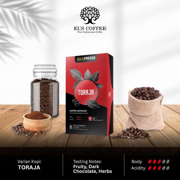 Gambar ELspresso Coffee Capsule: Toraja Arabica - Nespresso Compatible - Coffee Capsule Toraja dari El's Coffee Kota Bandar Lampung 4 Tokopedia