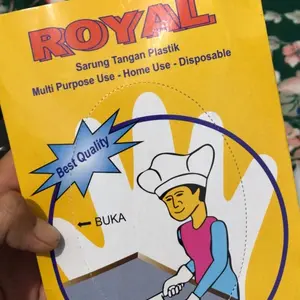 Sarung tangan plastik pelindung steril sekali pakai isi 100 pcs 50 pasang