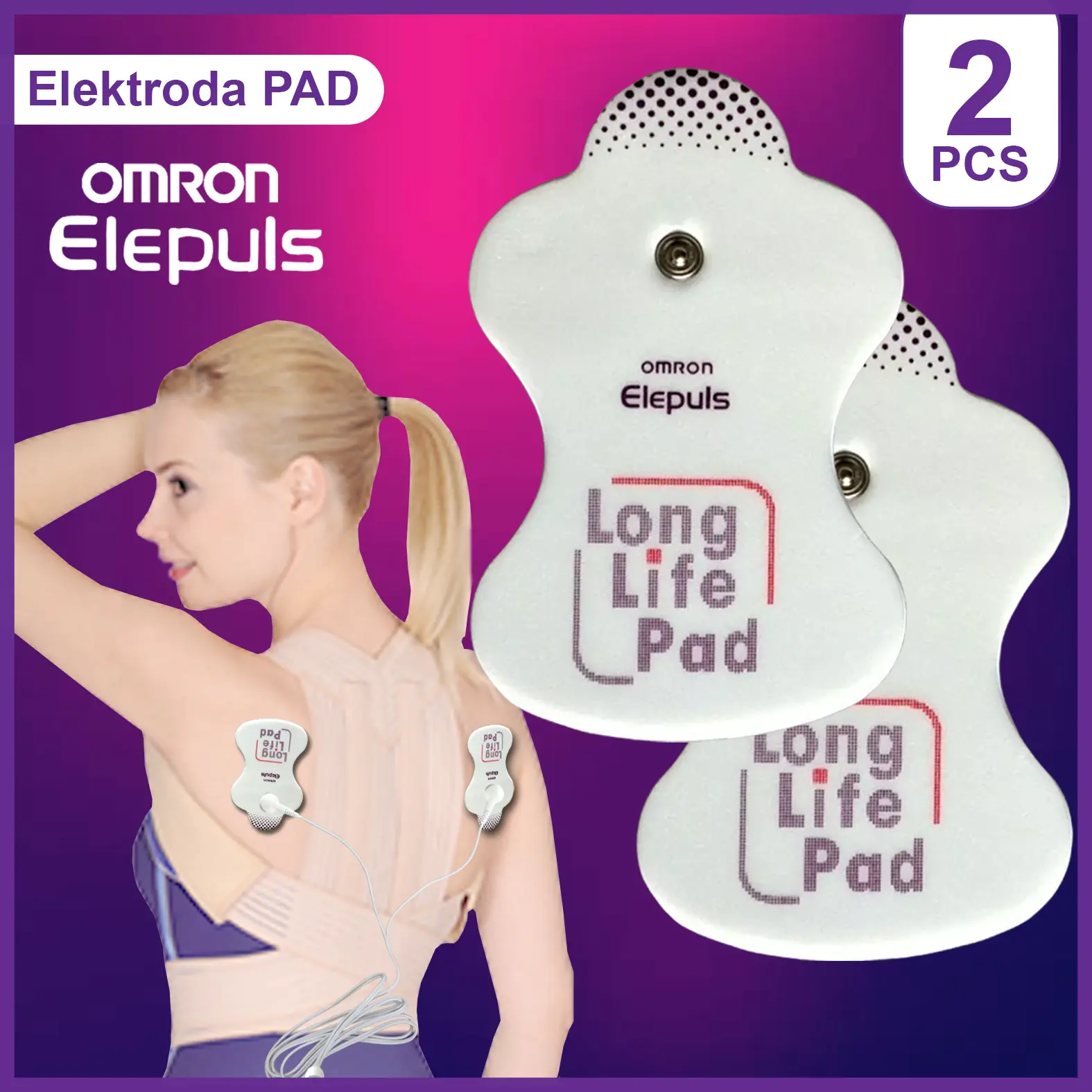 OMRON Long Life Pad | HV-F013 HV-F022 HV-F021 HV-F128 PM3030 PM3032 | Elektroda Pad TENS | Fisioterapi