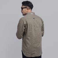 Gambar DGM Workshirt Kemeja Kerja Katun Twill 30s Premium Lengan Panjang Kombinasi Kemeja Pria Latte-Coklat Gerald 2586 - M dari DGM FASHION Kota Tangerang Selatan 5 Tokopedia