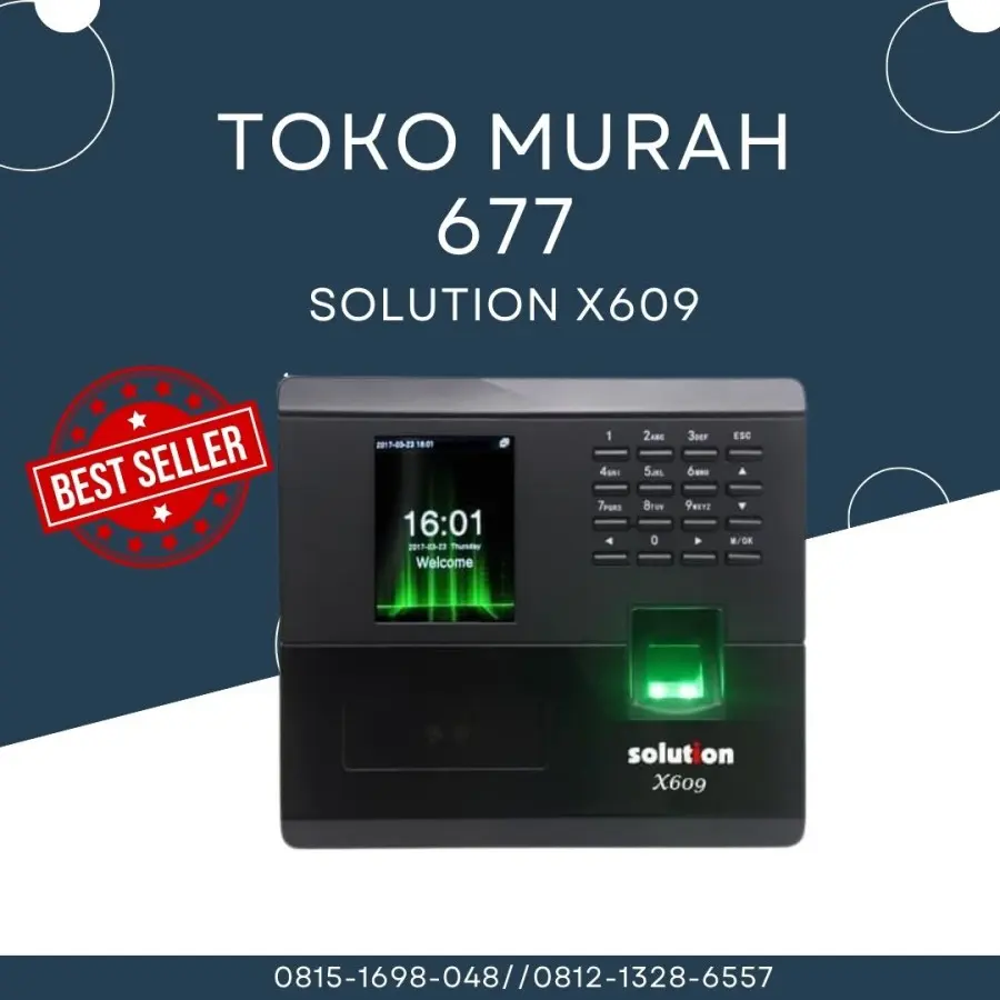 SOLUTION X609 MESIN ABSEN WAJAH/Mesin Absensi Sidik Jari Solution X609