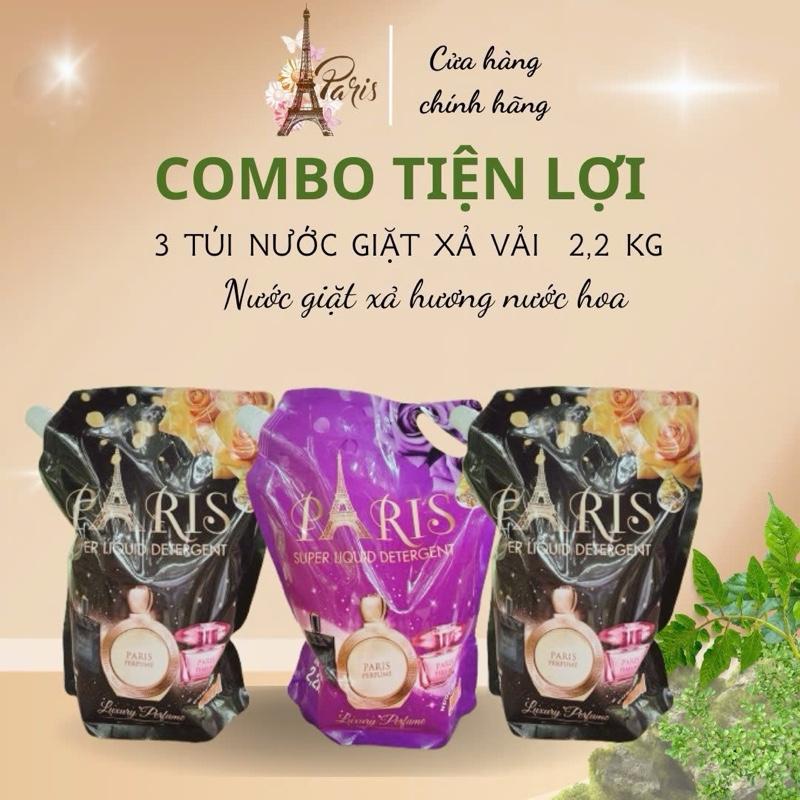 [Mua 1 Tặng 2] Combo 3 Túi Nước giặt Xả Sinh Học Paris 2.2 Lít 1 tuis