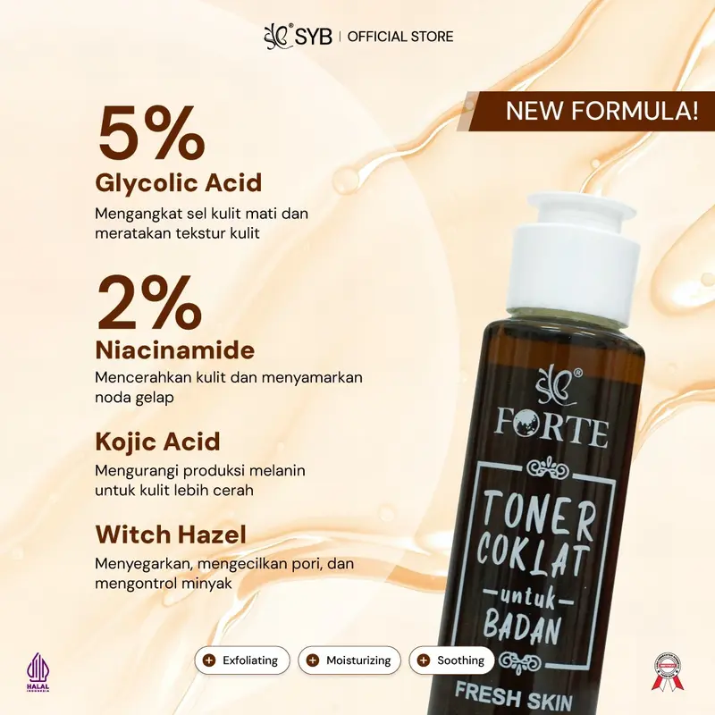 Toner Badan SYB  AHA Skinboost Body Toner 100ml - Toner Badan Angkat Daki 3