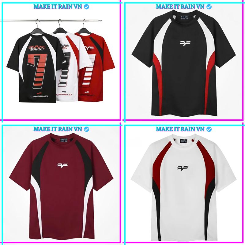 [MUA ÁO CÓ QUÀ] COMBO 2 ÁO Thun Nam Nữ SỐ 7 Make It Rain, Áo Phông Unisex Form Rộng Top Menswear Cổ Tròn