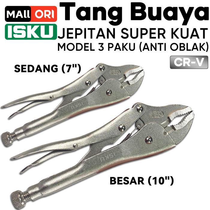 Gambar ISKU Tang Buaya 7/10 Inch 225mm Tang Jepit Locking Plier Vice Grip Bahan Kuat - 7 inch dari ISKU Official Shop_NEW Kota Administrasi Jakarta Utara Tokopedia