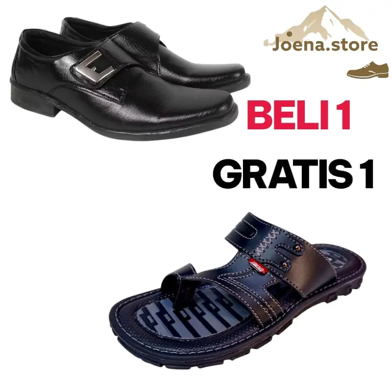 Sepatu Pantofel + Sandal | BELI 1 GRATIS 1 | Langsung Hemat