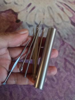 Product Review of AZAHRA KOREK KUPING STAINLESS 6in1 PLUS WADAH TABUNG ALAT PEMBERSIH TELINGA EAR CLEANER KOTORAN SET from N**N B**M 0