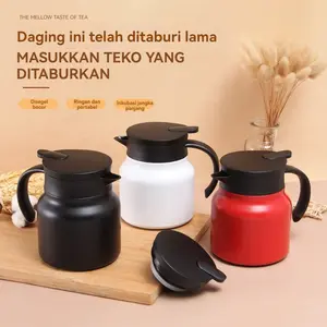 Teko Listrik & Gas 316 Stainless Steel 1000ML, Pemanas Air Super Cepat, Thermos Portable untuk Kopi, Teh & Susu, Anti Bocor, Hemat Daya, Bisa untuk Kompor Gas dan Listrik