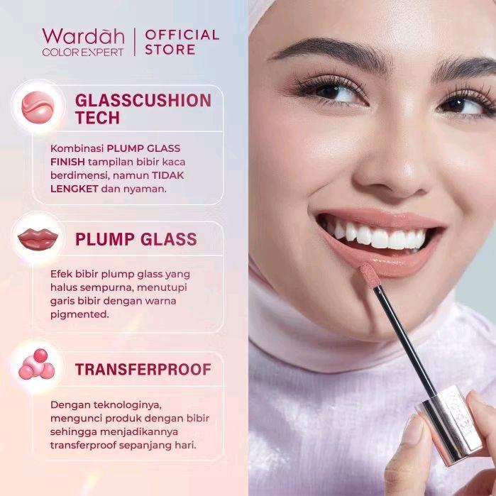 Lipstik Cair Wardah Glasting Baru dengan Teknologi Glasscushion dan Ceramide - Lipstick, Liptint, Bibir, Gloss 3