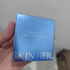 SKINTIFIC Velvet Matte Cushion 4g/11g  Poreless Full Coverage Foundation BB CC Cushion | Oil Control, Waterproof, Sweatproof, Flawless Makeup Bedak Padat untuk Kulit Berminyak & Kering Wajah