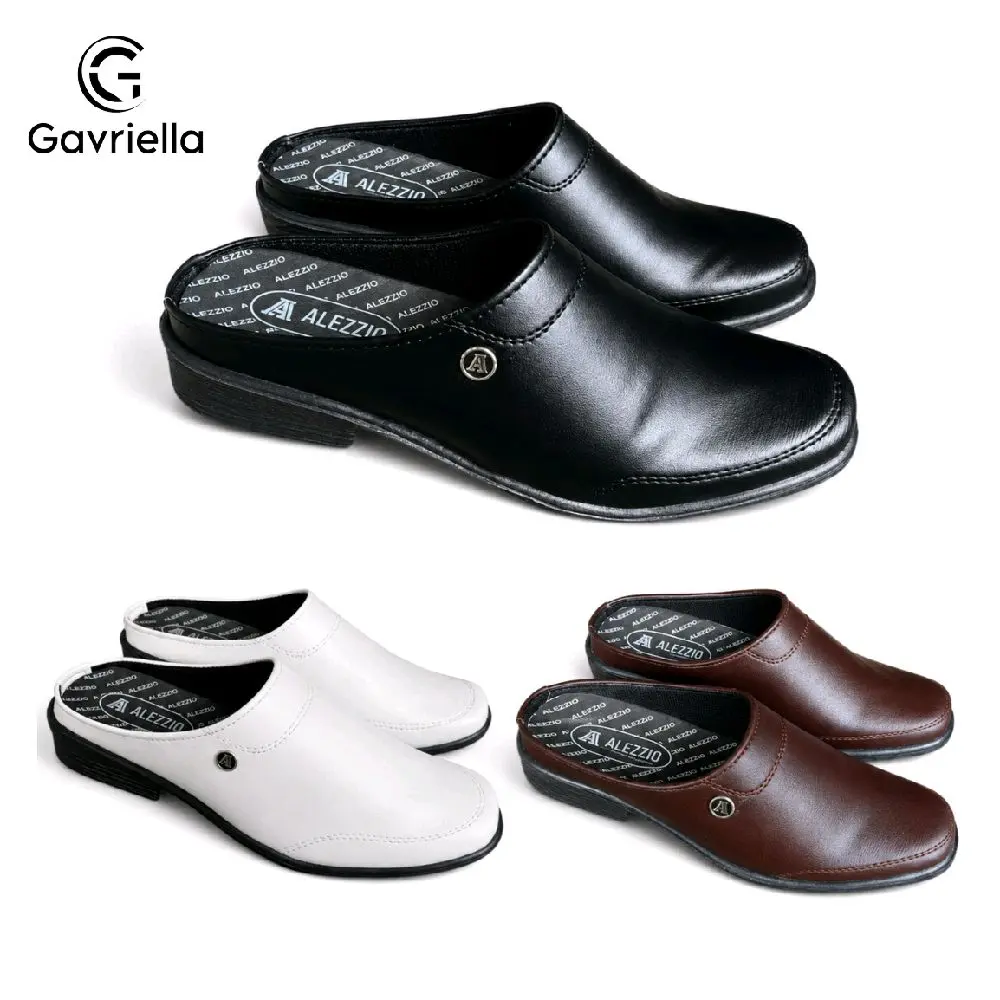 Sepatu Slop Bustong Pria Kulit Synthetic Model Trendy dengan Desain Elegan dan Nyaman untuk Penggunaan Sehari-hari Shoes Sandal BST.03