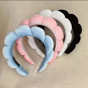 1pcs Bando shell busa  Tebal  jumbo fluffy empuk  polos / Bandana  Cloud  Style  Gaya  Korea  Fashion  head  Band  aksesoris