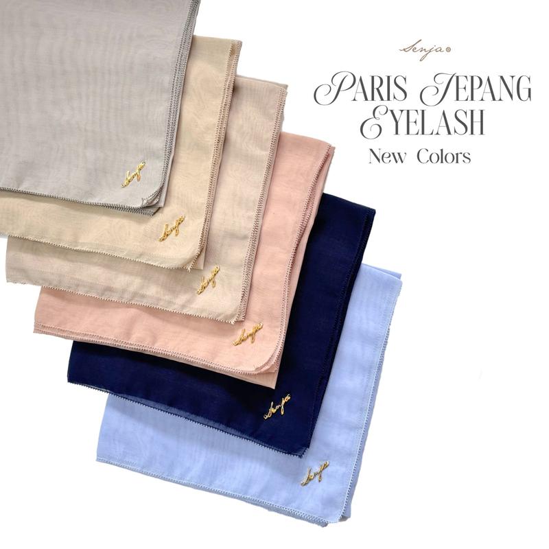 senja.id paris jepang eyelash Kerudung Nyaman / Muslim / Gold / Jilbab Basic / Segi / Square / Lembut / Instan / Voal / Merah / Empat 1