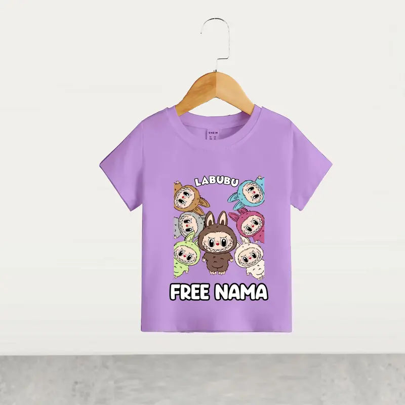 (FREE NAMA) KAOS ANAK UNISEX MOTIF L4BUBU USIA 1-10THN COTTON COMBAD 30S 7