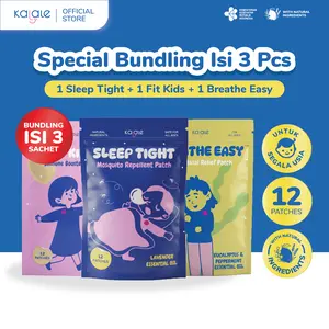 Kalale - Bundle 3pcs Daily Buddy Patch Stiker Anti Nyamuk Penangkal Flu Immune Booster untuk Newborn Bayi Balita Anak-Anak dan Dewasa Lavender Lemon Eucalyptus 100% Essential Oil Natural Perut Kids