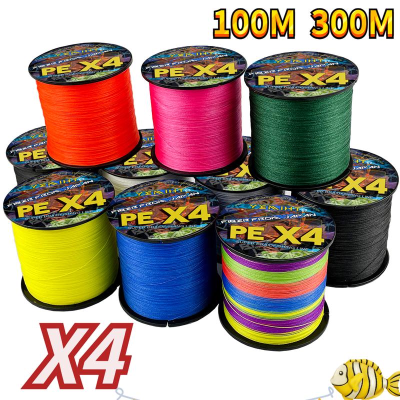 Dây Câu Cá PE Siêu Đa Sợi, YEMIHT, 100M, 300M, X4, Dây Câu Cá, Jalinan, [COD]