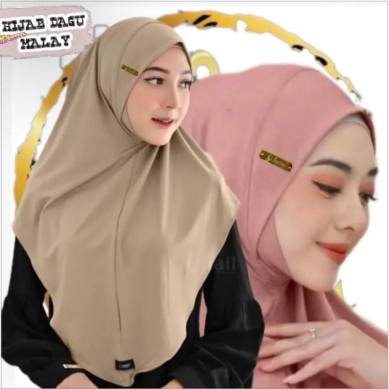 Hijab Instan Malay Dagu Soft Pet Label Akrilik 0