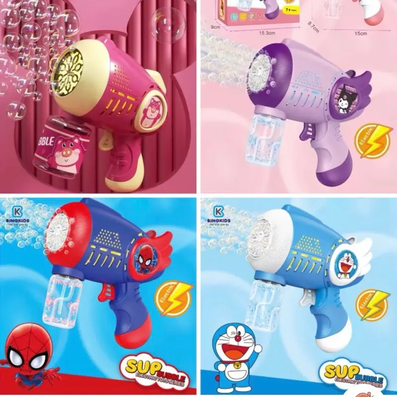 Đỗ chơi máy thổi bong bóng xà phòng tặng kèm xà phòng bóng có đèn sáng lung linh Toy Đồ Chơi 1