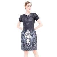 Gambar Rianty Batik Premium Wanita Dress Furing Fidanka FIdan Baju Hitam Katun Kotak Mewah Motif Nyaman Casual Kerah - S dari Rianty Batik Official Shop_NEW Kab. Sleman 1 Tokopedia