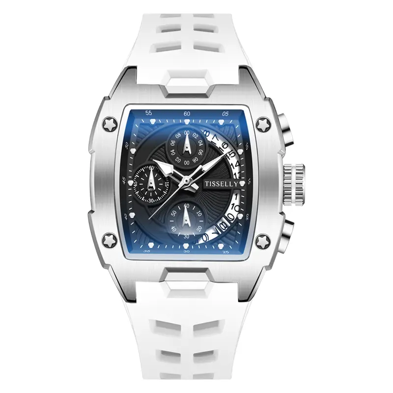Đồng Hồ Trắng, Thời Trang Nam, Dây Đeo Silicon, Thích Hợp Cho Nam Và Bé Trai, Đồng Hồ Đeo Tay Watch