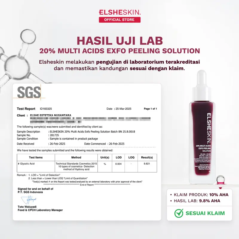[NEW LAUNCH] Elsheskin Multi Acids Exfo Peeling Solution 35ml - Exfoliating Serum, Serum Eksfoliasi Wajah, Membantu Mengangkat Sel Kulit Mati, Brightening, Mencerahkan Kulit Kusam, Membersihkan Komedo, Pori, Menghaluskan Tekstur Kulit Essence Memutihkan 6