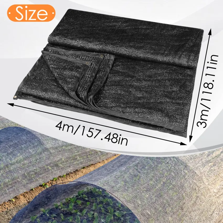 6 Pin Anti-UV HDPE Shading Net Home Succulent Plant Sunshade Net Outdoor Swimming Pool Cover Sun Shade Net Shading Rate 60~70%