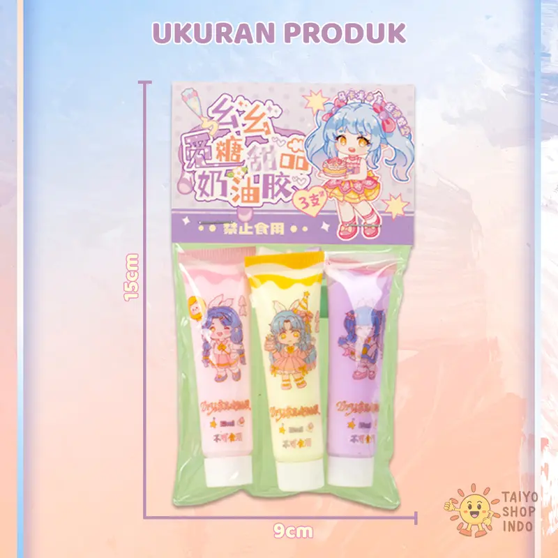TAIYO Deco Cream 3 Color Guka Set Refill Clay Aksesoris Hiasan Seni Kerajinan Krim Penghias Akrilik Mainan Anak 1