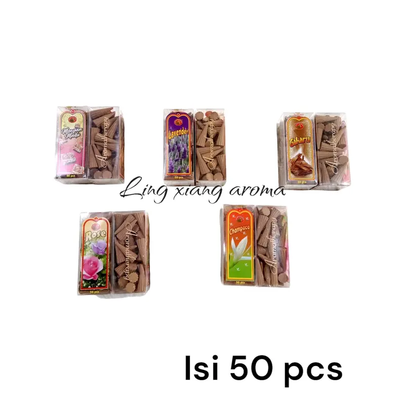 Dupa Kerucut Malaysia Wangi Aromaterapi Pengharum Ruangan Isi 50 Pcs 3