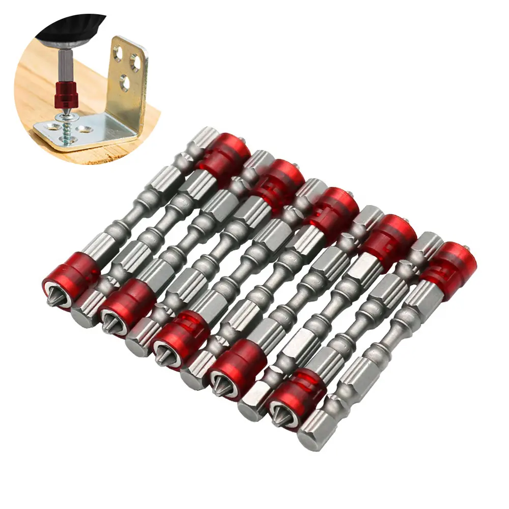 Magnetic Screwdriver Bit PH2 Cross-head 1/4 Inch Hex Shank Screwdriver Holder Ring for House Working Electric Screwdriver Kit