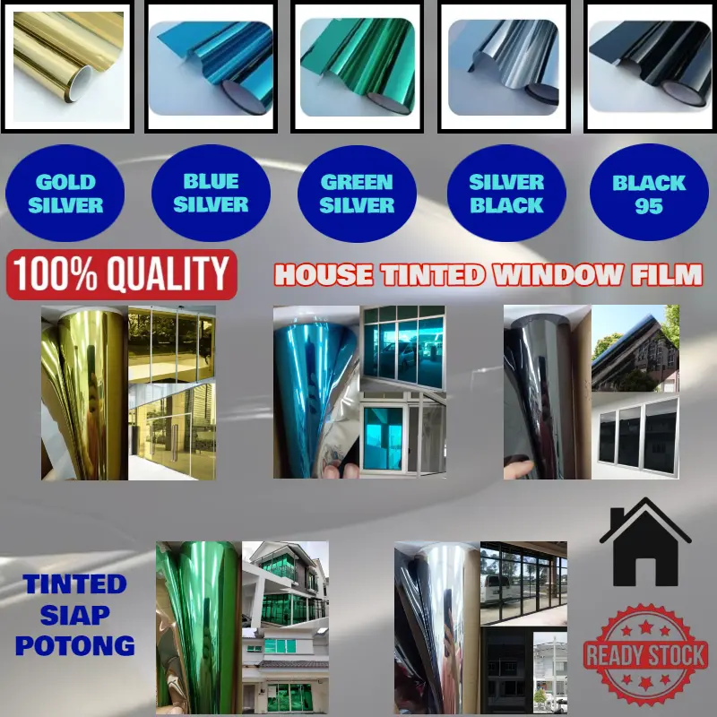 Tinted rumah / Window Film /Siap potong / tinted / Reflective Film /malaysia ready stock