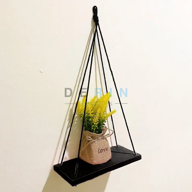 Rak Susun Dekorasi Hiasan Dinding Tali Gantung Serbaguna Model Minimalis Kekinian Furniture Rumah Modern 5