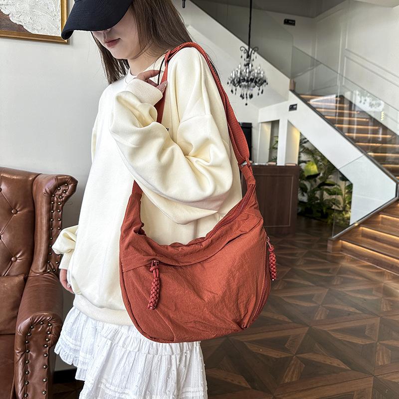 Túi Vải Nữ, Đơn Giản Và Dễ Phối Đồ, Da PU, Đa Năng, Phong Cách, Dung Lượng Lớn, Túi Đeo Vai