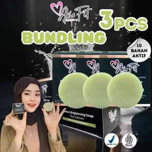 3PCS SABUN AKIOFIT BIUTY PEMUTIH BADAN DAN WAJAH SEMUA JENIS KULIT