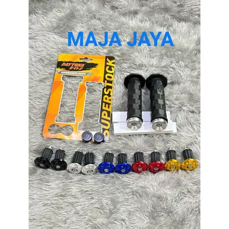 PAKET DAYTONA ORIGINAL HANDGRIP GRIP OCTAGON PLUS JALU CNC ULIR / BINTANG UNIVERSAL MOTOR