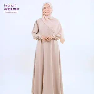 Ayana Dress Irnanda Gamis Wanita Basic Polos Muslimah Nyaman & Syari – Bahan Izumi Premium Simple & Elegan