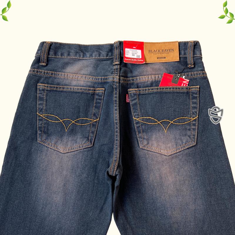 RAVEN Celana Baggy Pants Jeans Pria Gombrong Denim Loose Fit 7