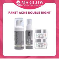 Gambar Ms Glow Paket Wajah Double Cream Malam Bebas Pilih Perawatan Kotoran Membersihkan Mencerahkan Muka Facial Pencerah - DOUBLE ACNE NIGHT dari msglowbeauty.banten Kab. Pandeglang 3 Tokopedia
