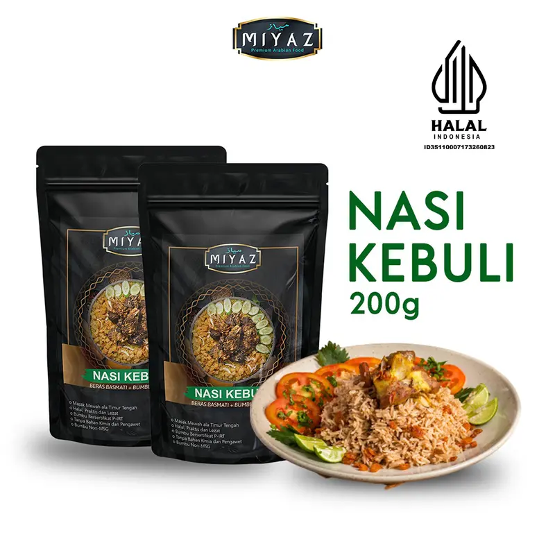 Paket Beras Basmati Miyaz 200gr Bumbu Rempah Nasi Kebuli, Briyani, Mandhi, Bukhari, Kabsa Instan Sehat 0