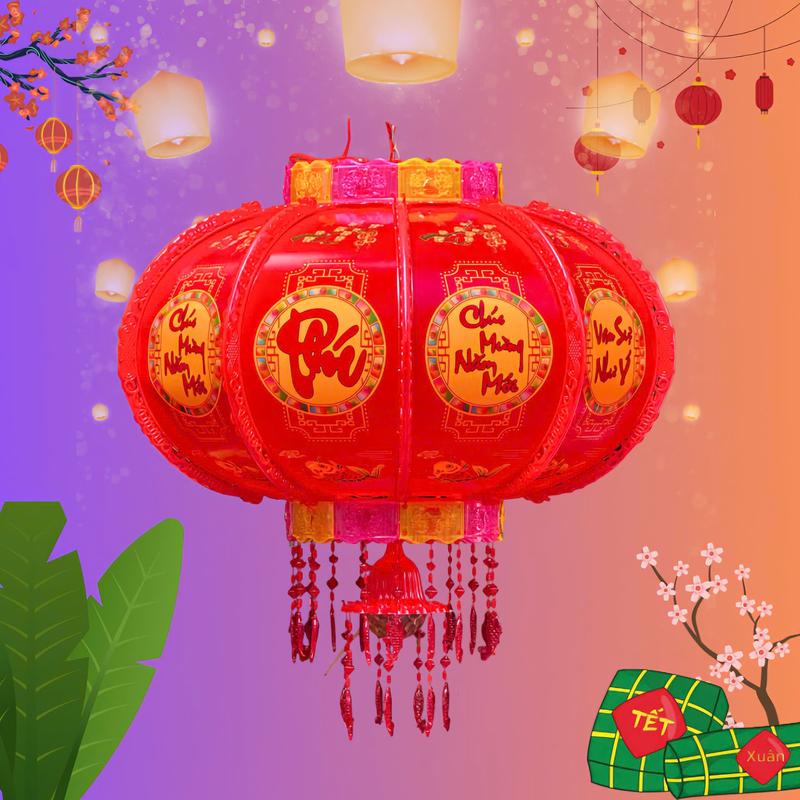 Đèn Lồng , Cầu Điện Chữ Phúc Cầu Điện Trang Trí Tết 2025 Mẫu Mới LED Polycarbonate 30W 220V Sang Trọng Hiện Đại Chất Liệu Bền Bỉ Thiết Kế Độc Đáo