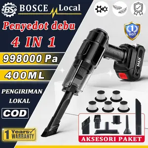Bosce Penyedot Debu Nirkabel Genggam 4in1 998000Pa Vacuum Cleaner Portable Filter yang bisa dicuci 5PCS