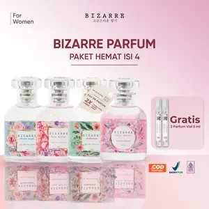 (GRATIS 2 PARFUM VIAL) BIZARRE Parfum Wanita EDT - 4 PCS OG VARIANT