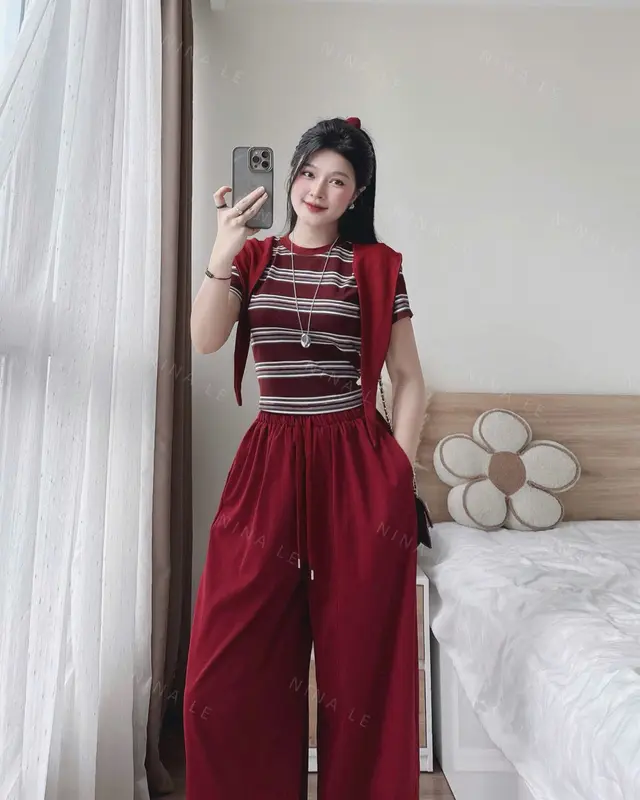 HL11 Set 3 Món Quần Boom Kaki QCCC Mix Áo Và Khăn Năng Động Tiểu Thư, Dễ Thương Cá Tính Form Tôn Dáng | BigBuy360 - bigbuy360.vn HL11 Set 3 Món Quần Boom Kaki QCCC Mix Áo Và Khăn Năng Động Tiểu Thư, Dễ Thương Cá Tính Form Tôn Dáng | BigBuy360 - bigbuy360.vn