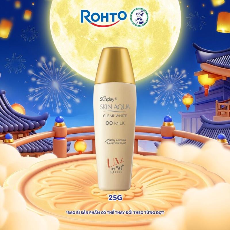 Kem chống nắng dạng sữa Sunplay Skin Aqua Clear White CC Milk 25g