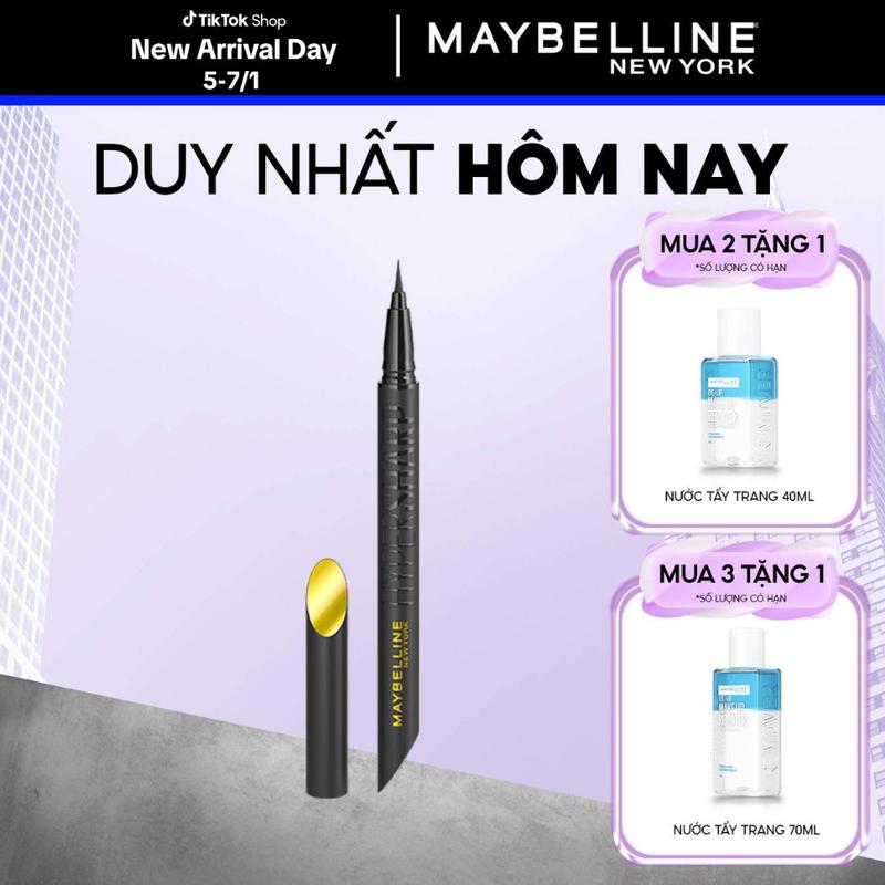  Bút Kẻ Mắt Nước Siêu Sắc Mảnh HyperSharp Liner 36h Extreme Maybelline New York Lâu Trôi 0.4g 
