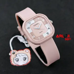 Jam Tangan Tierra Bear A4717 Jam Tangan Fashion Wanita Cewek Anakog Tali Silicone Rubber Watch Tahan Air 1 ATM Aksesoris Arloji
